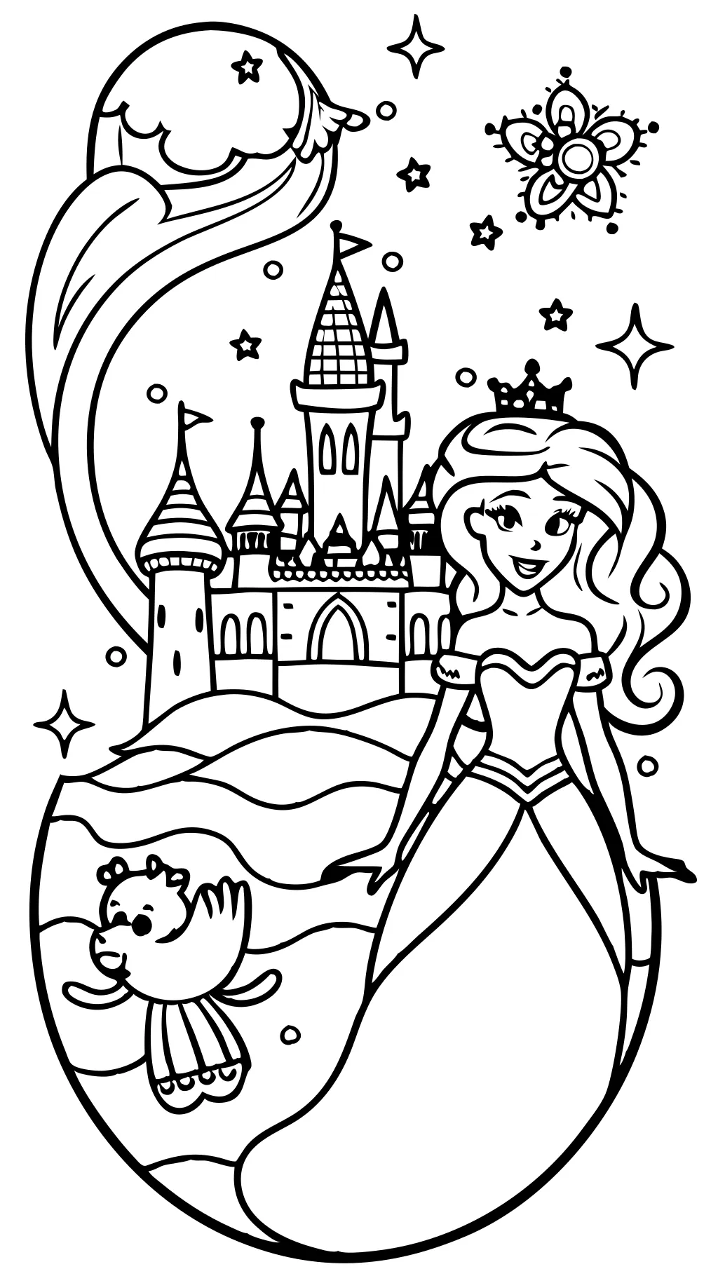 coloring page disney princess